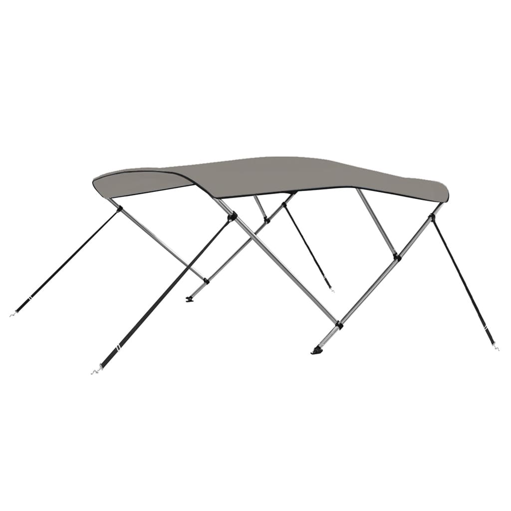 vidaXL 3-bow Bimini Top Grey 183x152x133 cm