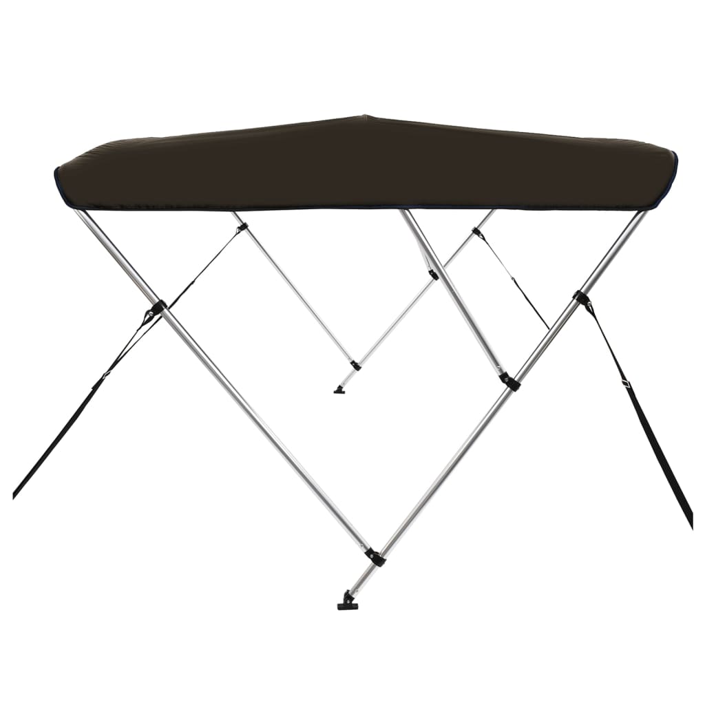 vidaXL 3-bow Bimini Top Black 183x160x137 cm