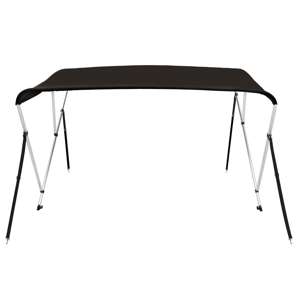 vidaXL 3-bow Bimini Top Black 183x180x137 cm