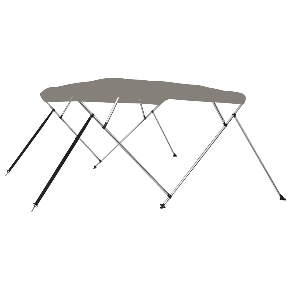 vidaXL 4-bow Bimini Top Grey 243x196x137 cm