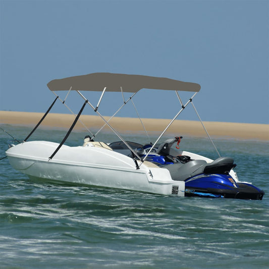 vidaXL 4-bow Bimini Top Grey 243x196x137 cm