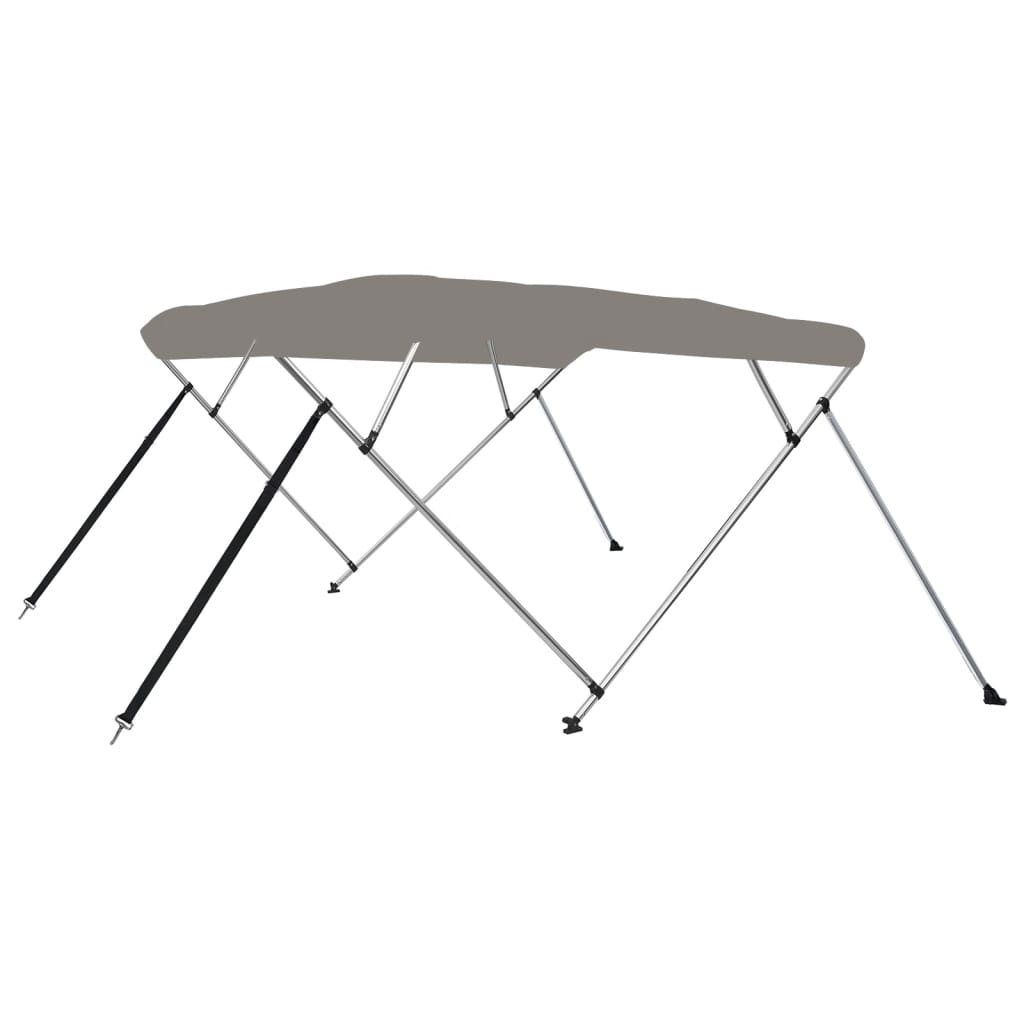 vidaXL 4-bow Bimini Top Grey 243x210x137 cm