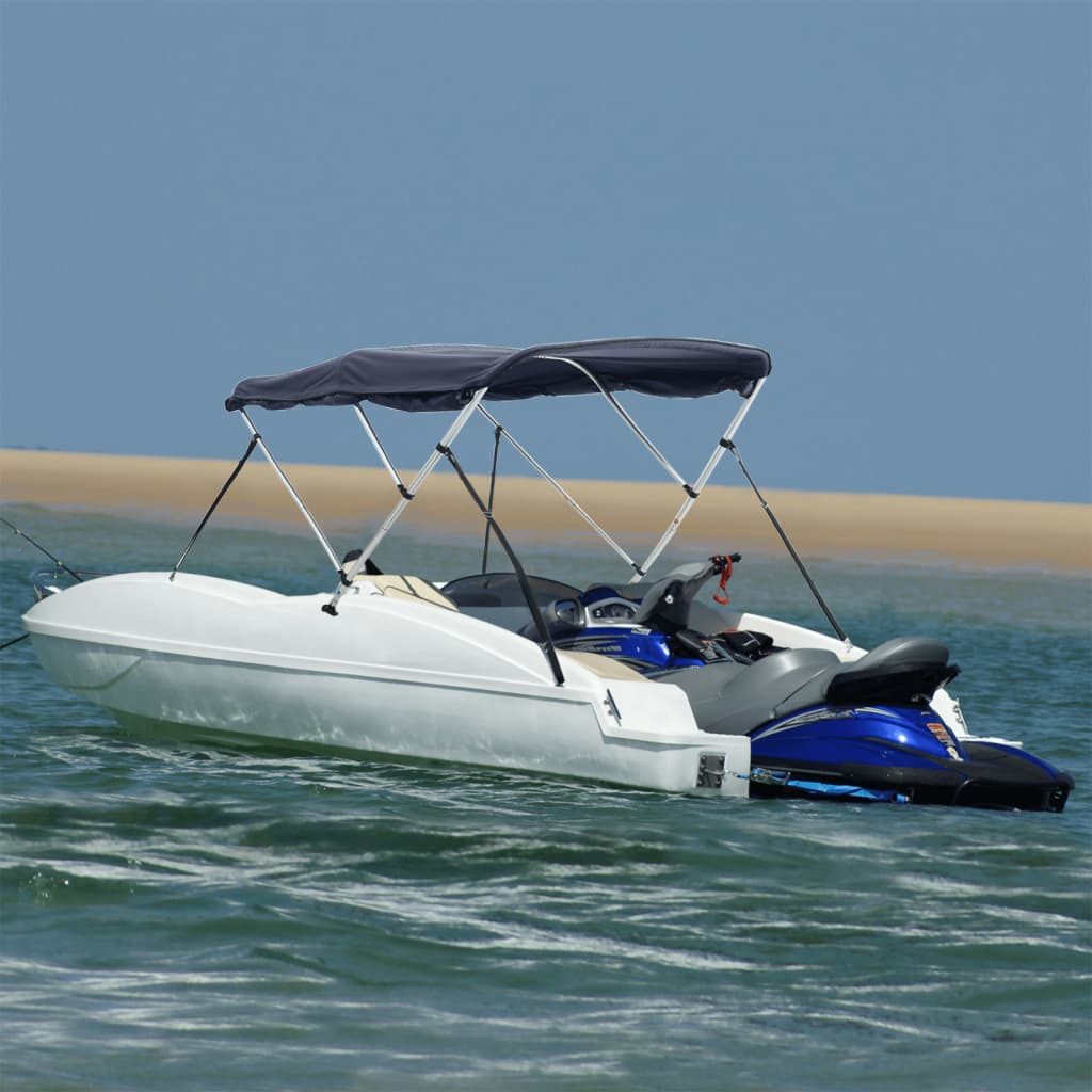 vidaXL 3-bow Bimini Top with Sidewalls 183x(185-198)x137 cm