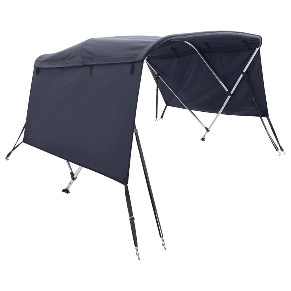 vidaXL 4-bow Bimini Top with Sidewalls 243x(200-213)x137 cm