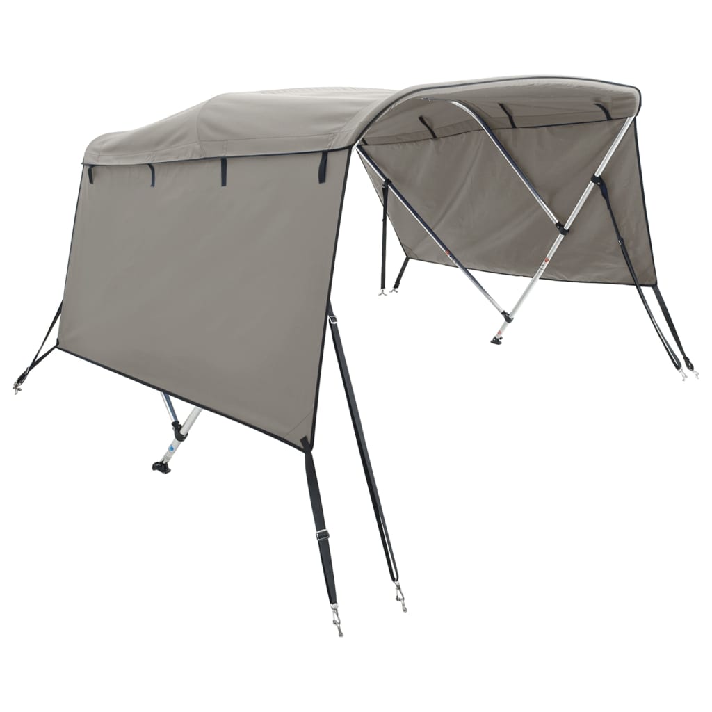 vidaXL 4-bow Bimini Top with Sidewalls 243x(170-182)x137 cm