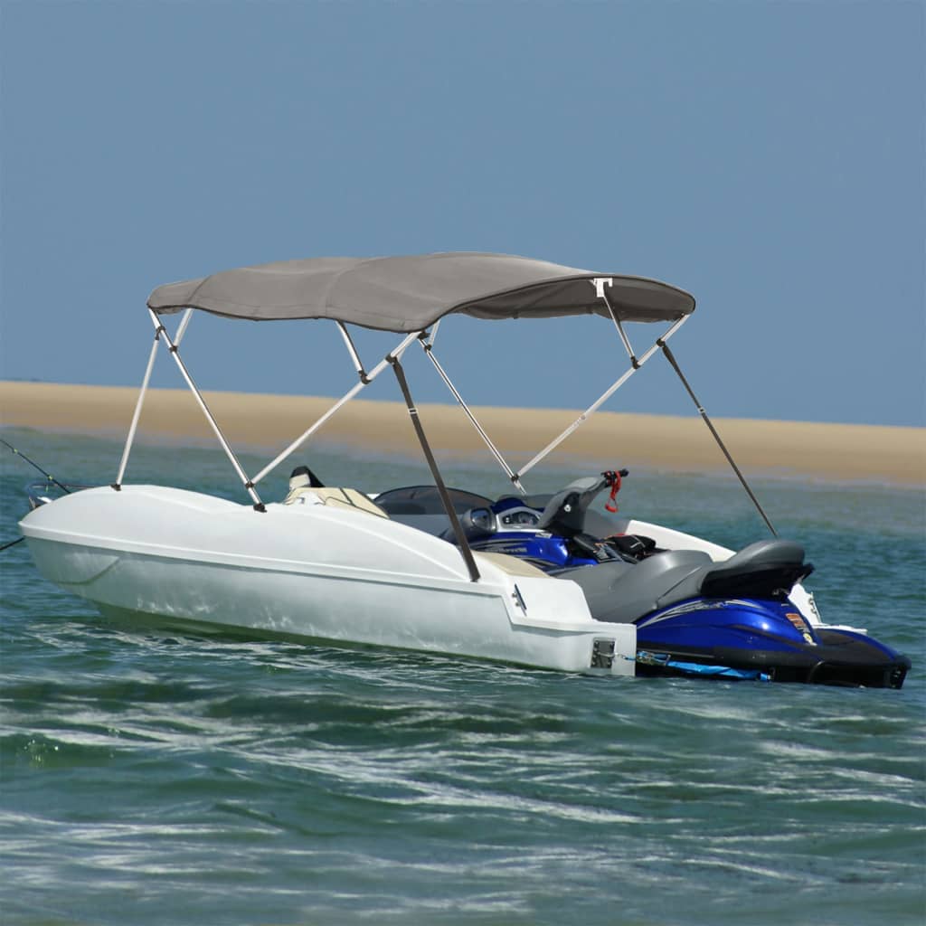 vidaXL 4-bow Bimini Top with Sidewalls 243x(185-198)x137 cm