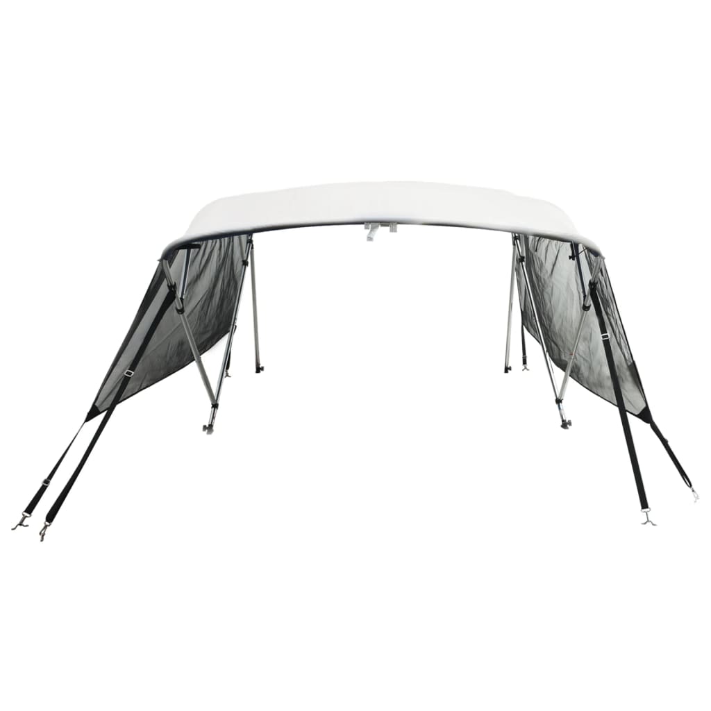 vidaXL 3-bow Bimini Top with Mesh Sidewalls 183x(137-152)x137 cm