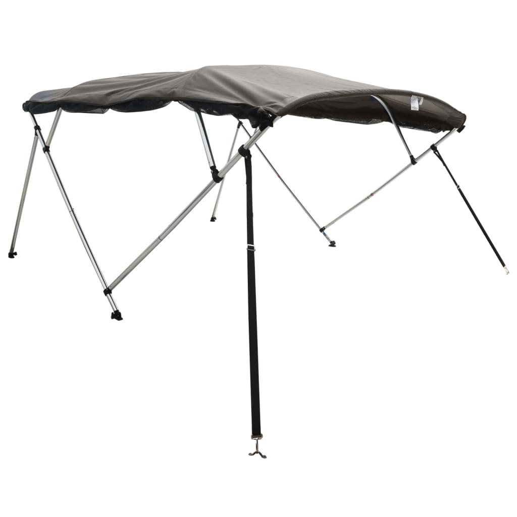 vidaXL 3-bow Bimini Top with Mesh Sidewalls 183x(137-152)x137 cm