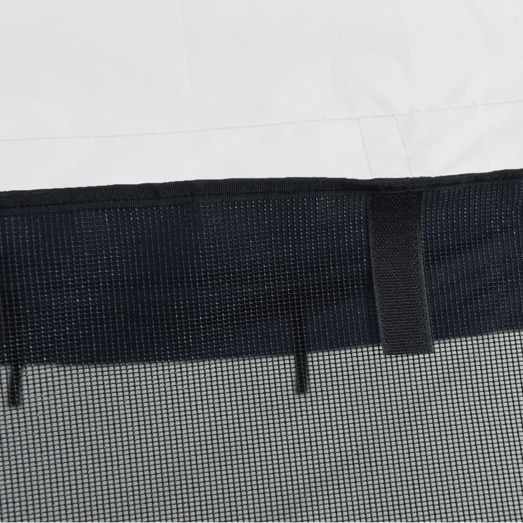 vidaXL 4-bow Bimini Top with Mesh Sidewalls 243x(185-198)x137 cm