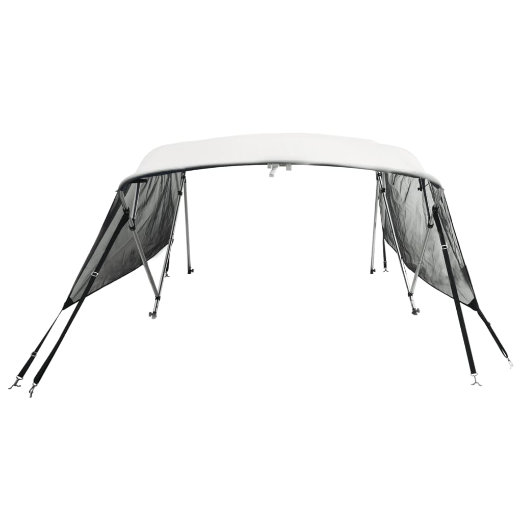 vidaXL 4-bow Bimini Top with Mesh Sidewalls 243x(230-244)x137 cm