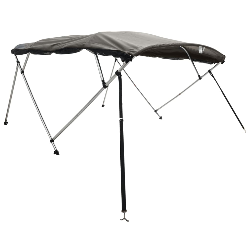 vidaXL 4-bow Bimini Top with Mesh Sidewalls 243x(170-182)x137 cm