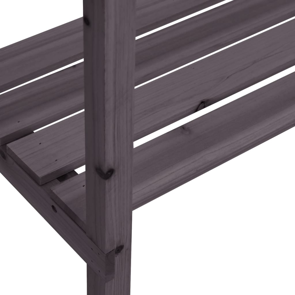 vidaXL Plant Table with Shelves Grey 78x38x82.5 cm Solid Wood Fir