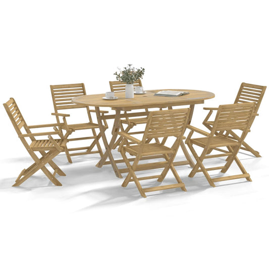 vidaXL Folding Garden Chairs 8 pcs 54.5x61.5x86.5 cm Solid Wood Acacia