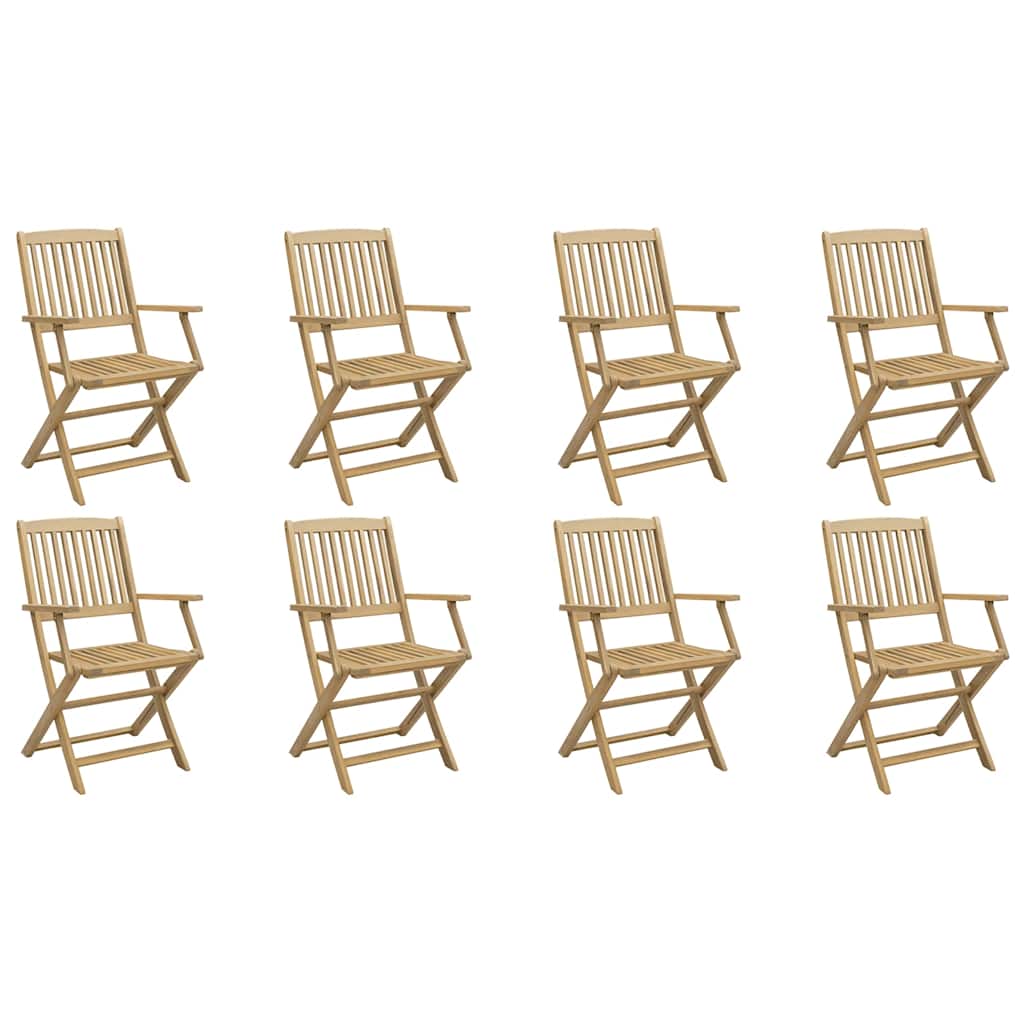 Folding Garden Chairs 8 pcs 54x61x88 cm Solid Wood Acacia