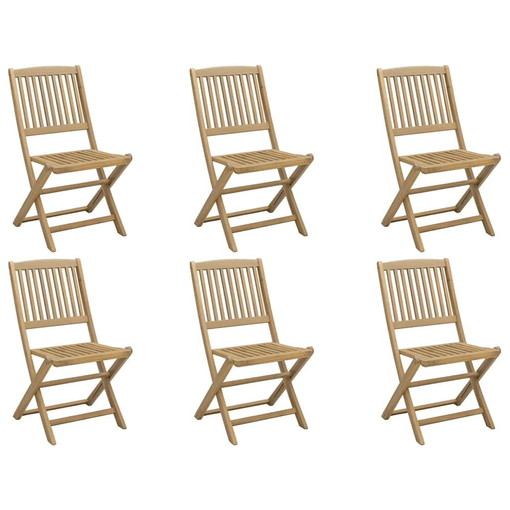 Folding Garden Chairs 6 pcs 44x50x88 cm Solid Wood Acacia
