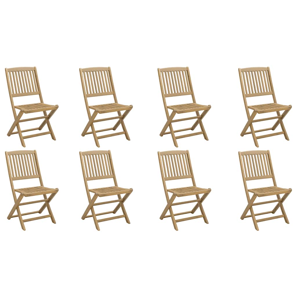 Folding Garden Chairs 8 pcs 44x50x88 cm Solid Wood Acacia