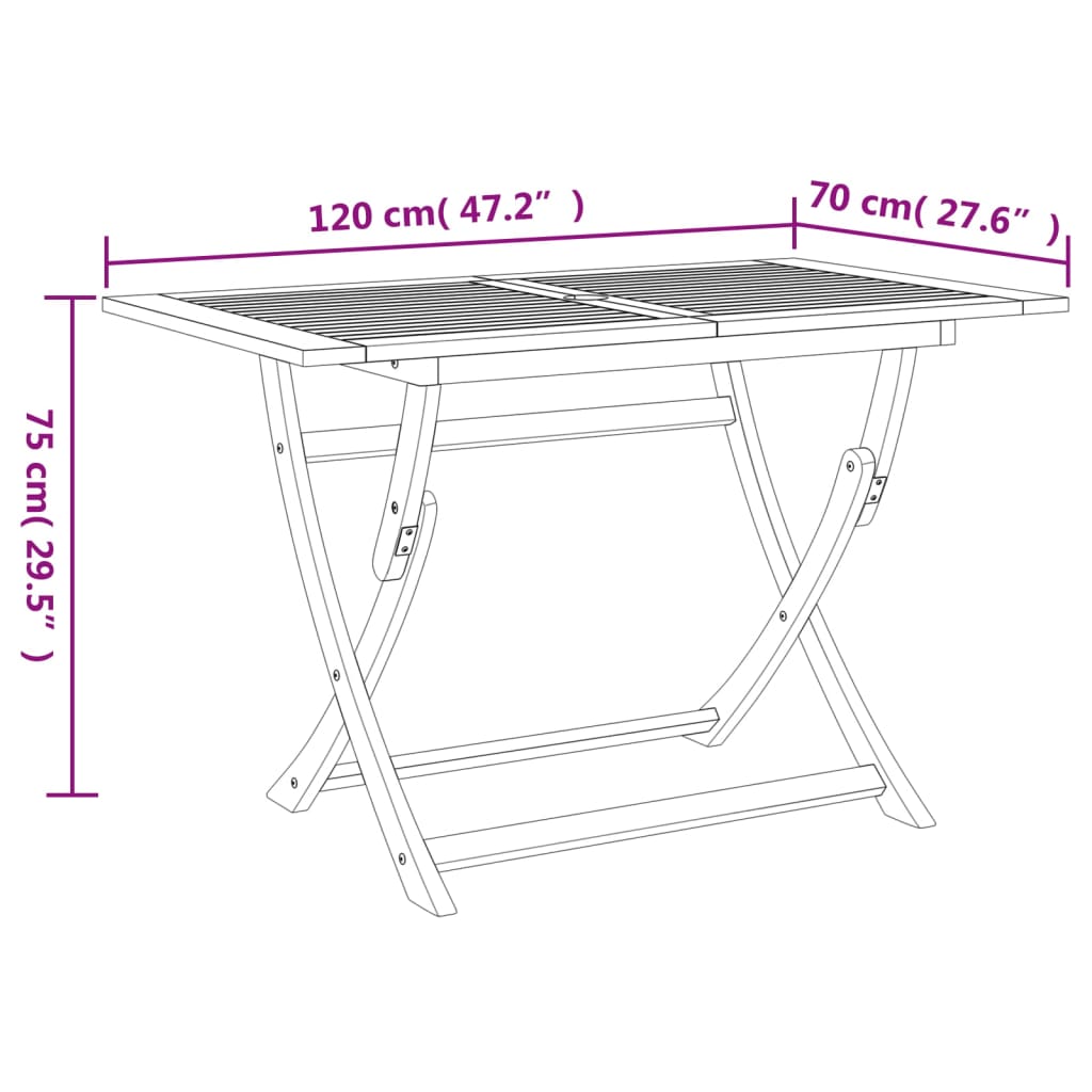 5 Piece Garden Dining Set Solid Wood Acacia