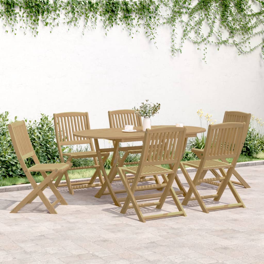 vidaXL 7 Piece Garden Dining Set Solid Wood Acacia