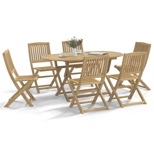 vidaXL 7 Piece Garden Dining Set Solid Wood Acacia