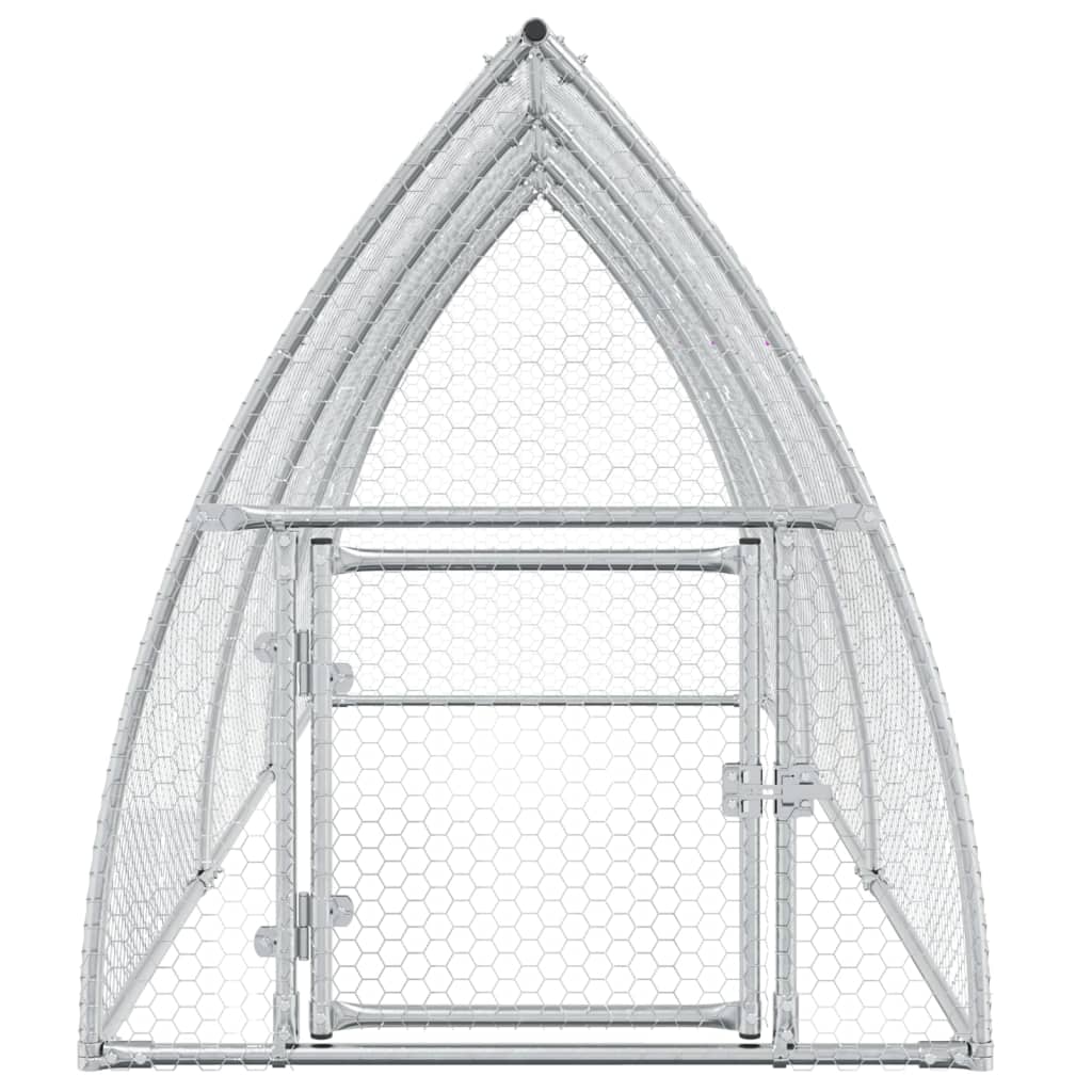 vidaXL Chicken Cage Silver 300x105x120 cm Galvanised Steel