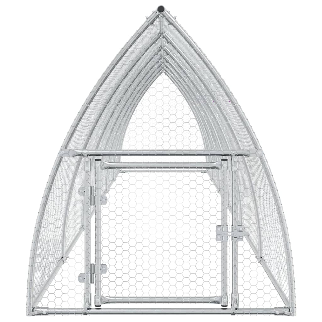 vidaXL Chicken Cage Silver 600x105x120 cm Galvanised Steel