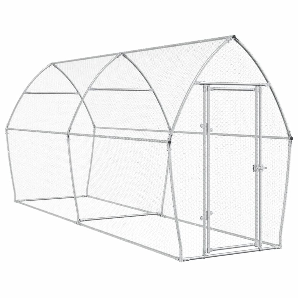 Chicken Cage Silver 400x105x182 cm Galvanised Steel