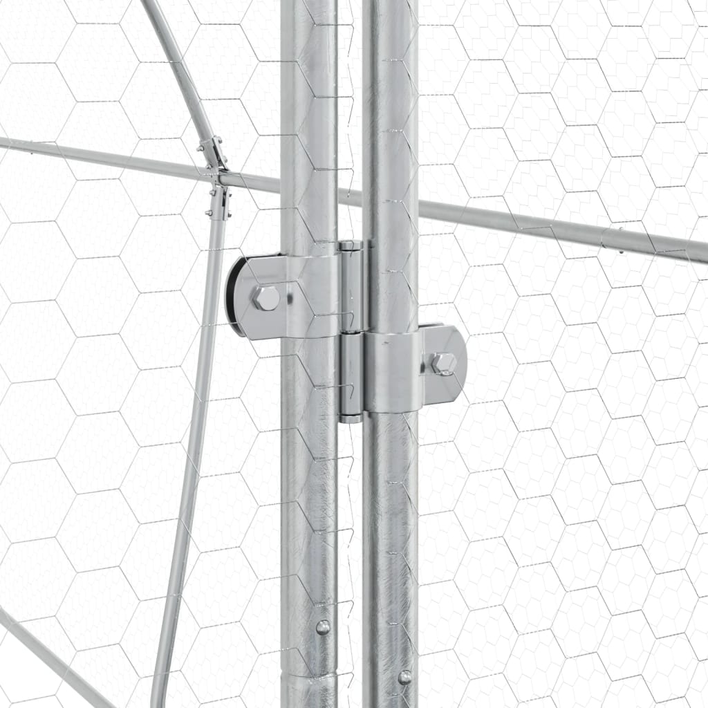 Chicken Cage Silver 400x105x182 cm Galvanised Steel