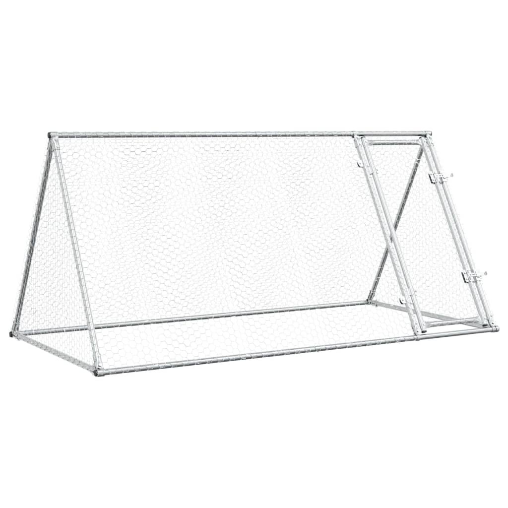 vidaXL Chicken Cage Silver 200x105x91 cm Galvanised Steel