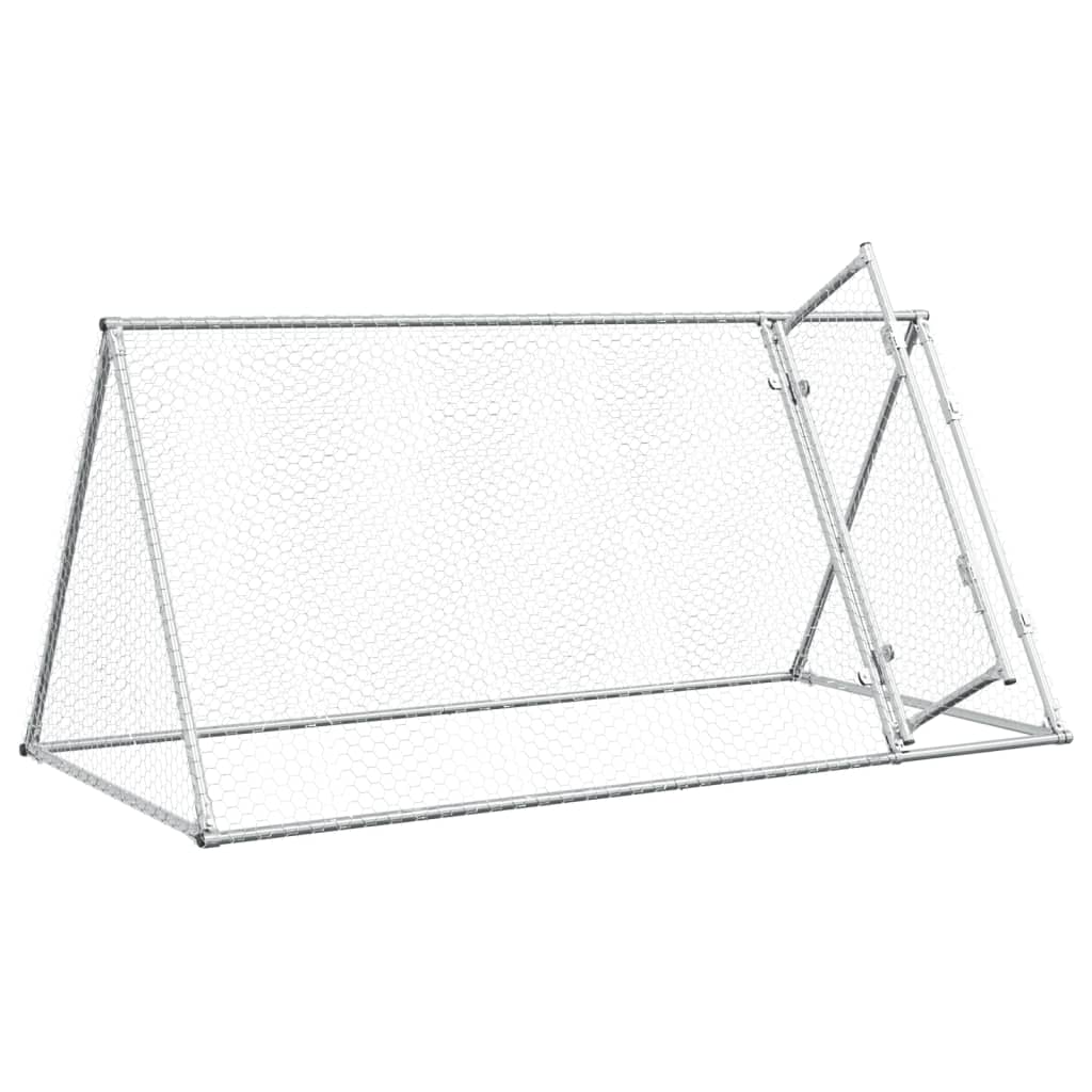 vidaXL Chicken Cage Silver 200x105x91 cm Galvanised Steel