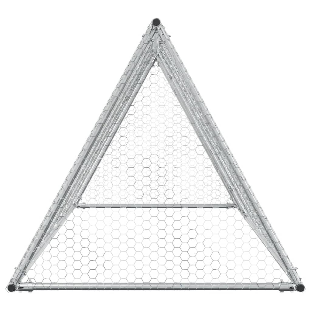 vidaXL Chicken Cage Silver 200x105x91 cm Galvanised Steel