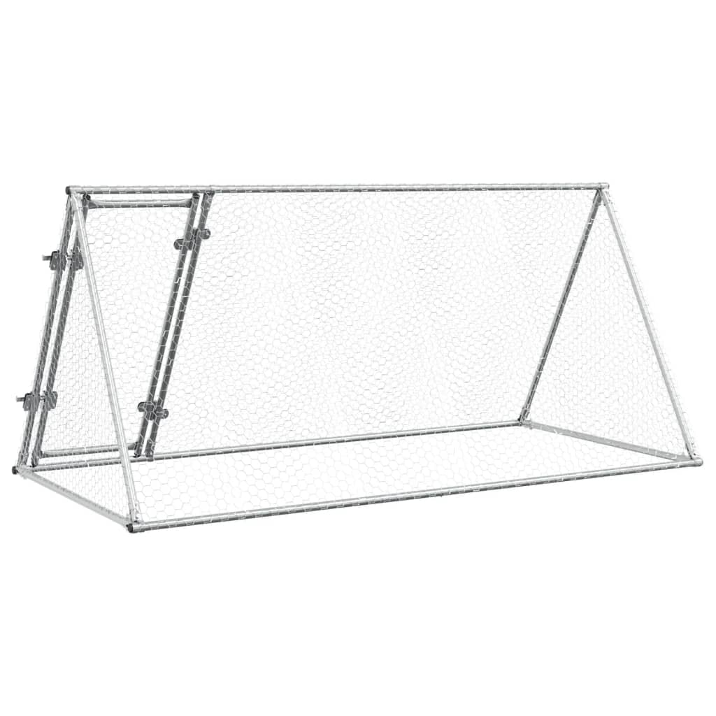 vidaXL Chicken Cage Silver 200x105x91 cm Galvanised Steel