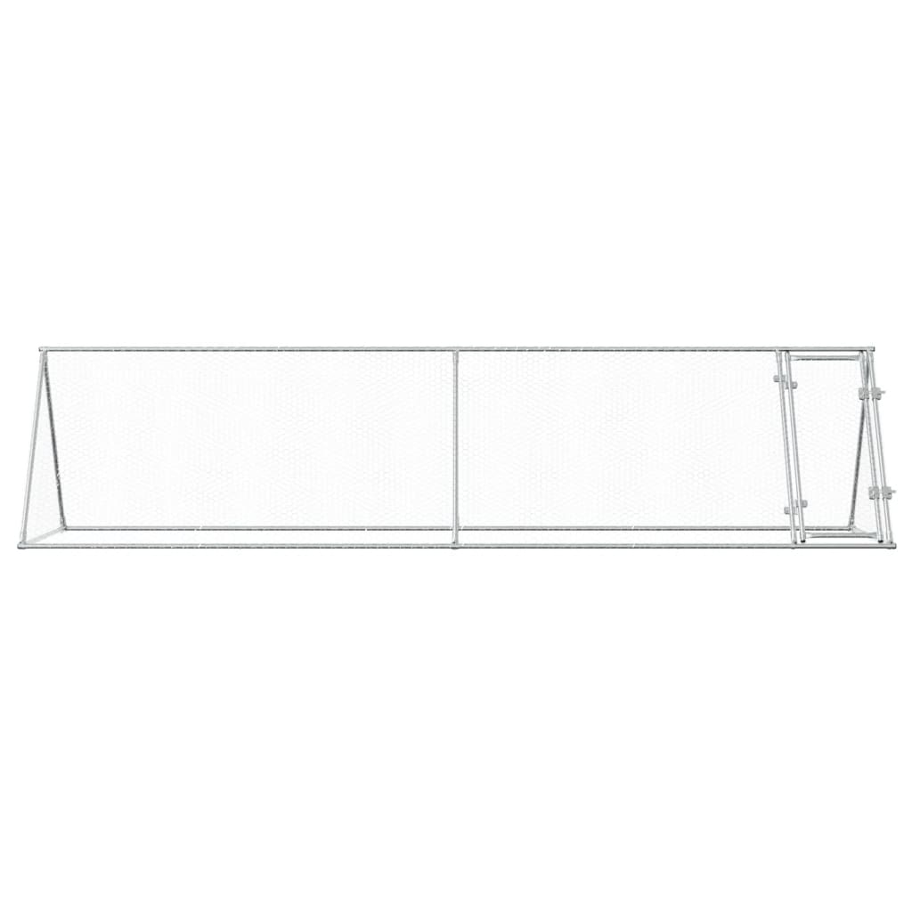 vidaXL Chicken Cage Silver 400x105x91 cm Galvanised Steel