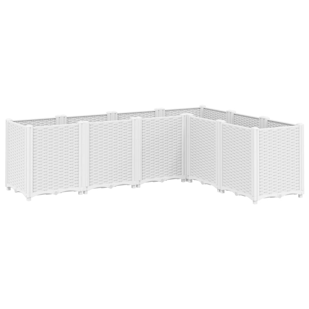 vidaXL Garden Planter White 160x120x53 cm PP