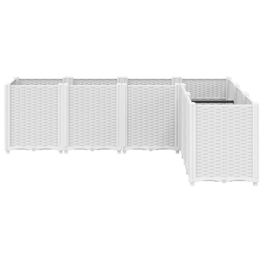 vidaXL Garden Planter White 160x120x53 cm PP