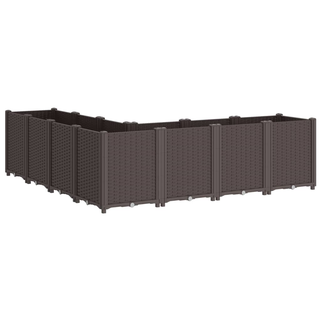 vidaXL Garden Planter Brown 160x160x53 cm PP