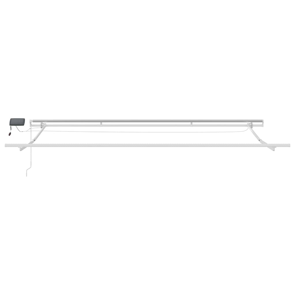 Manual Retractable Awning with LED Burgundy 400x300 cm