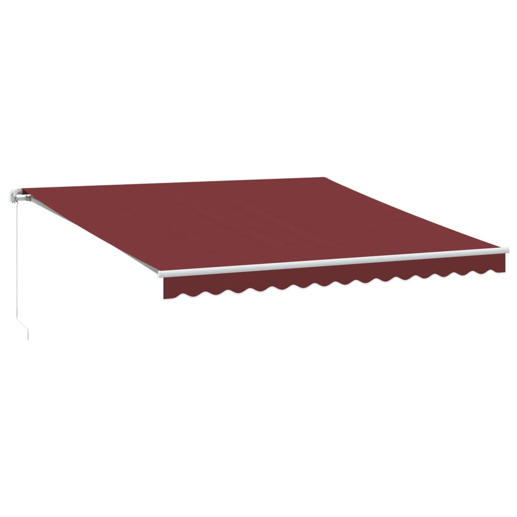 Manual Retractable Awning Burgundy 400x350 cm