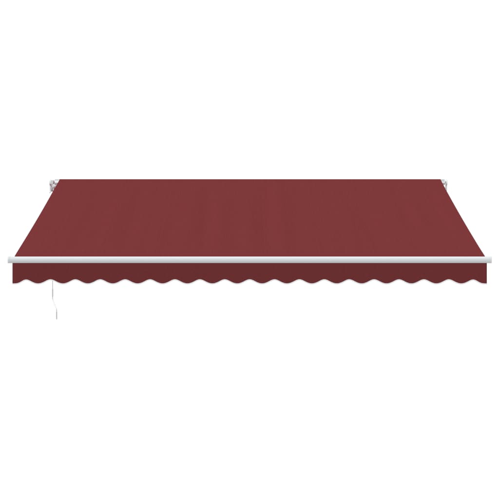 Retractable Awning Burgundy 450 x 350 cm Fabric and Aluminium