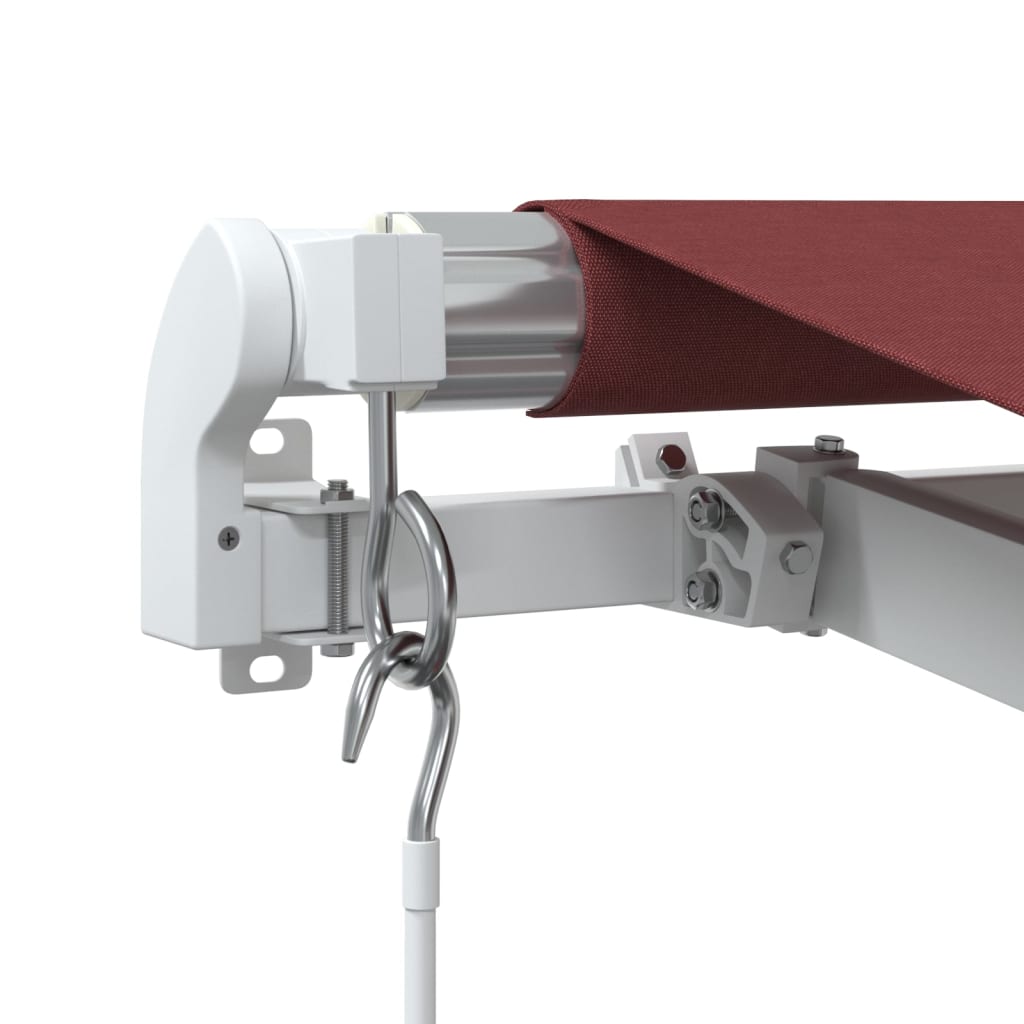 Retractable Awning Burgundy 450 x 350 cm Fabric and Aluminium