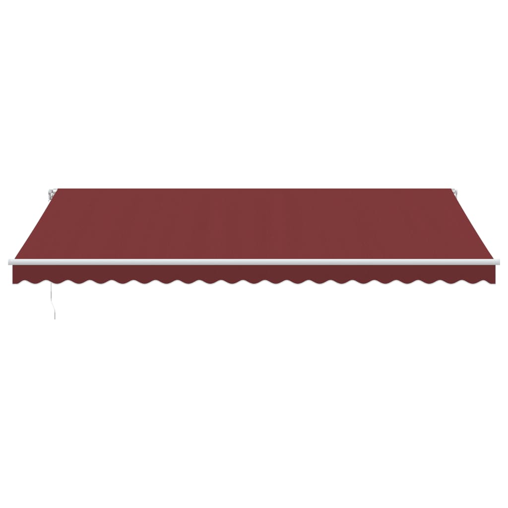 Retractable Awning Burgundy 500 x 350 cm Fabric and Aluminium