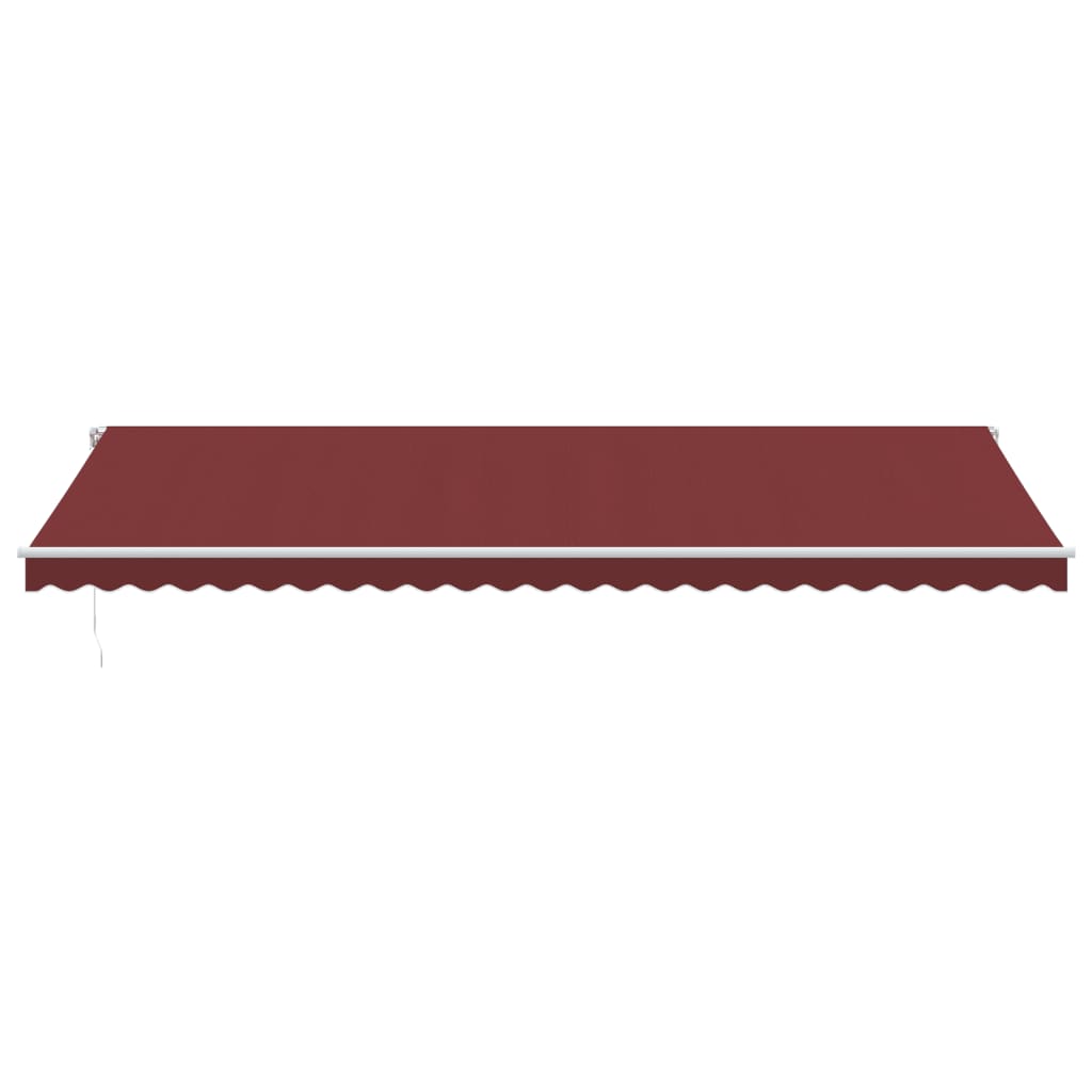 Manual Retractable Awning with LED Burgundy 600x350 cm