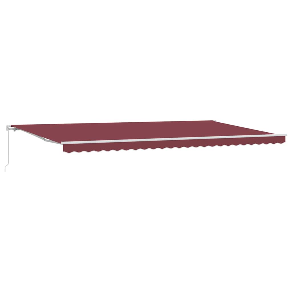 Manual Retractable Awning Burgundy 600x300 cm