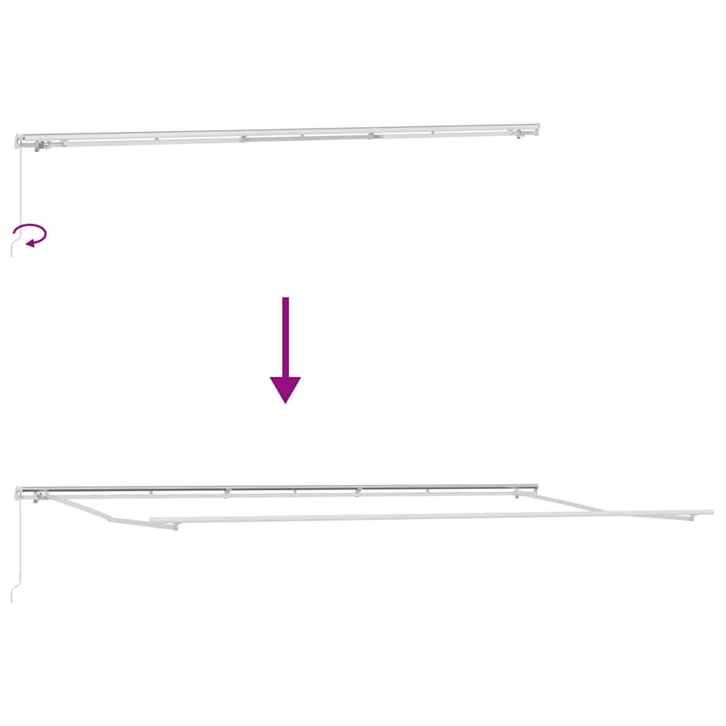 Manual Retractable Awning Burgundy 600x300 cm