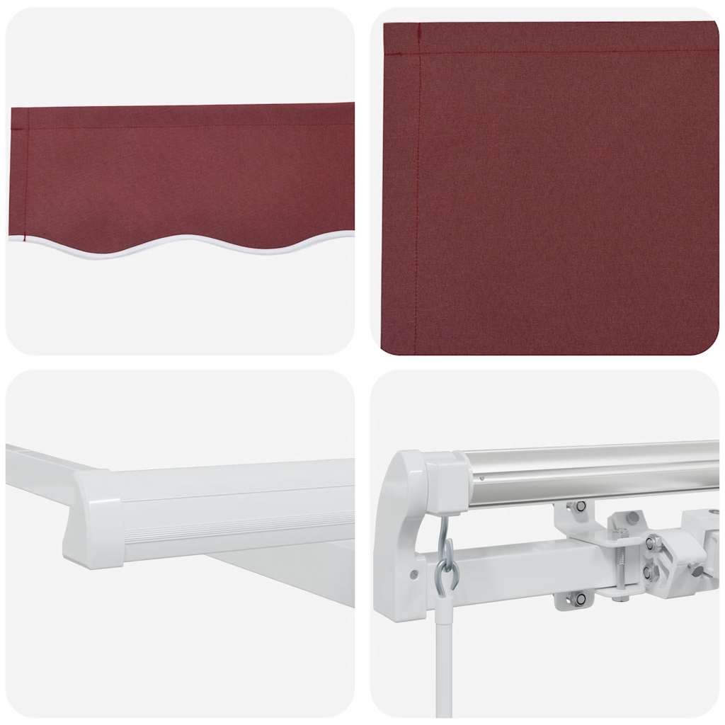 Manual Retractable Awning Burgundy 600x300 cm
