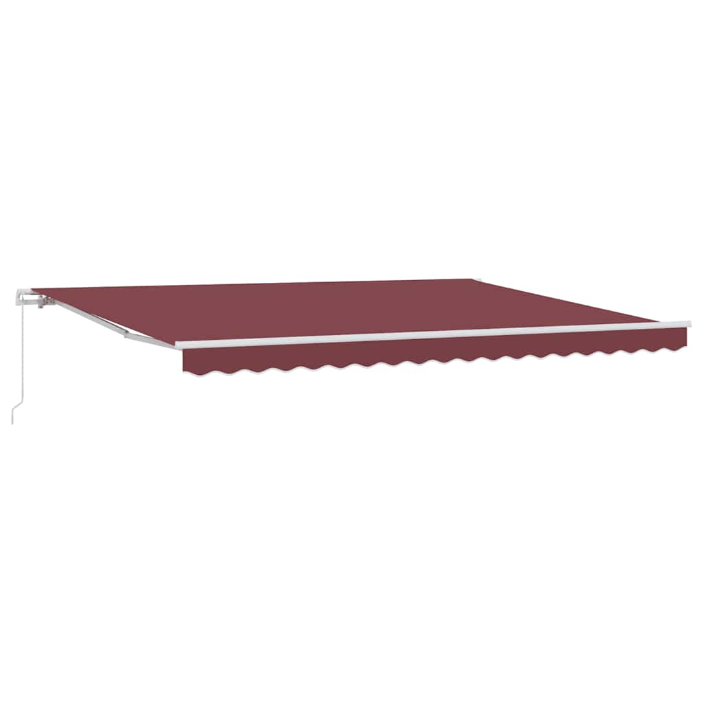 Manual Retractable Awning Burgundy 450x300 cm
