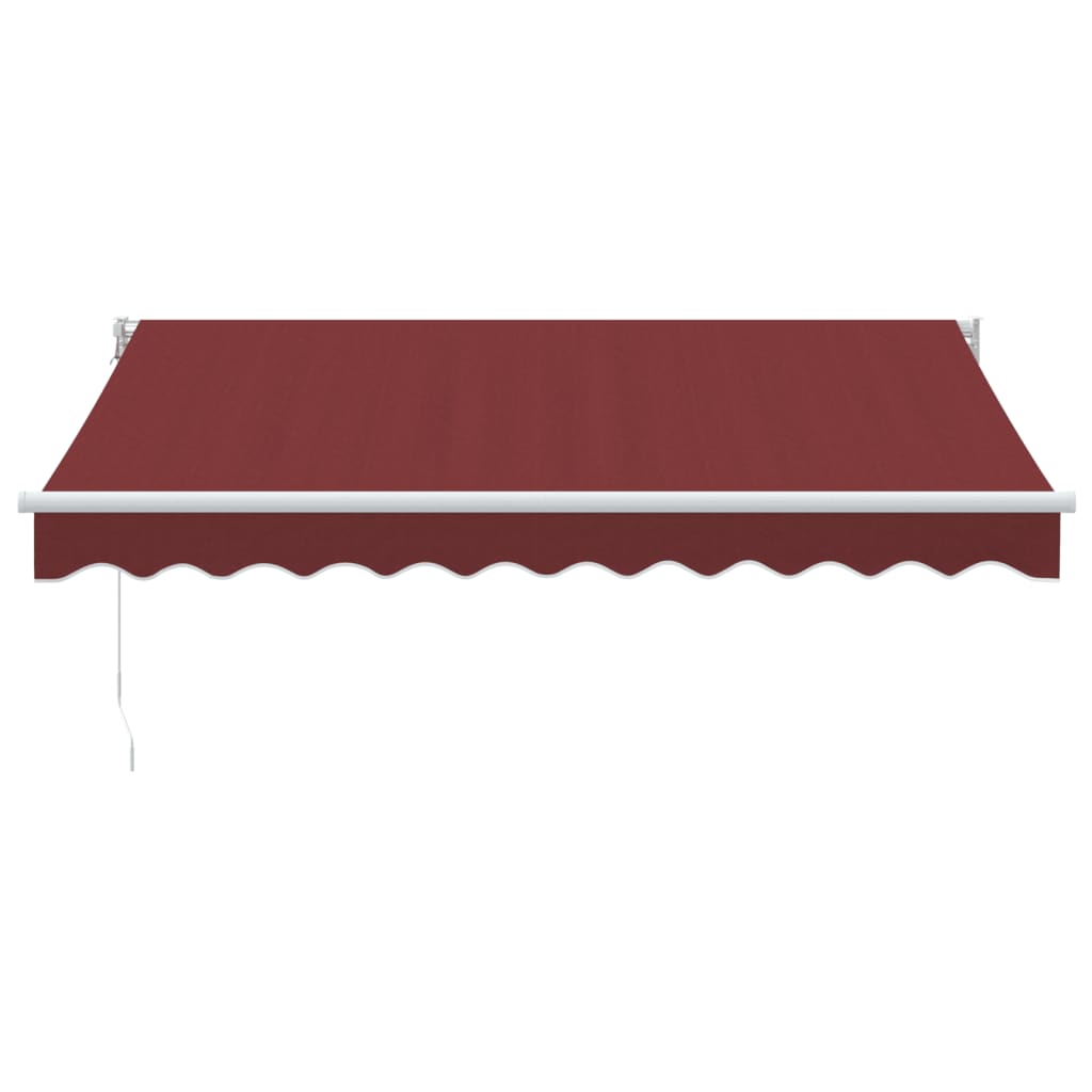 vidaXL Manual Retractable Awning Burgundy 300x250 cm