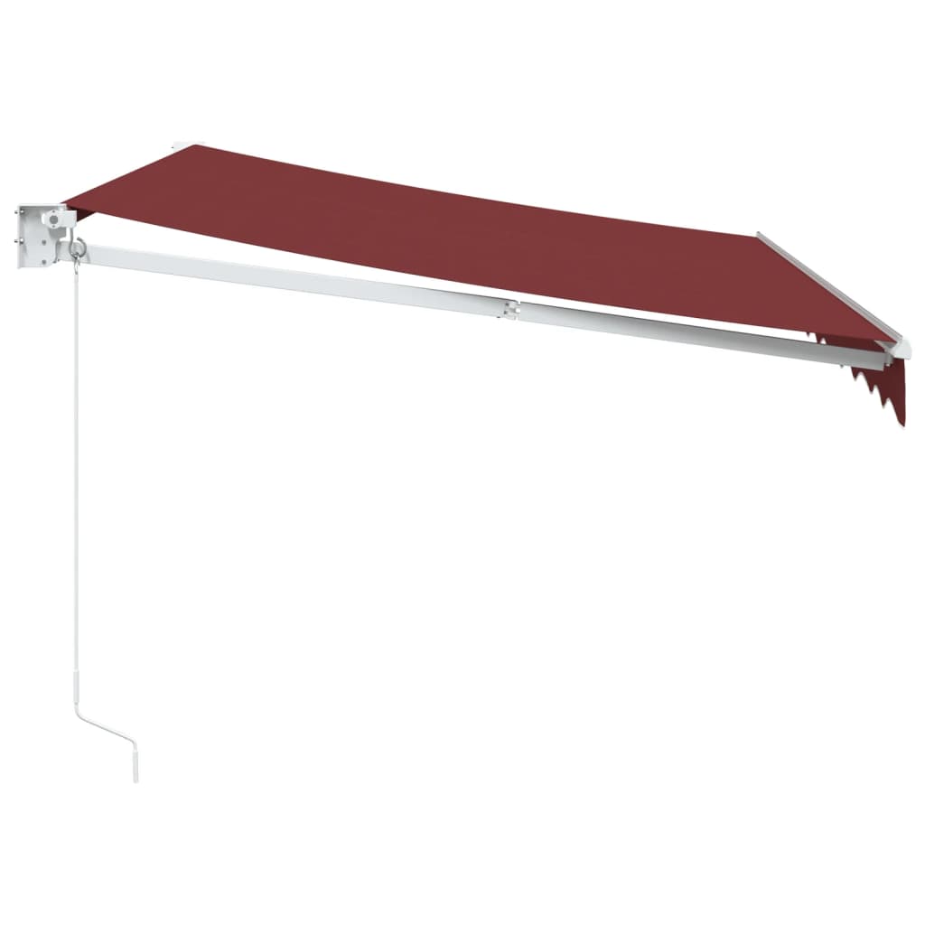 vidaXL Manual Retractable Awning Burgundy 300x250 cm