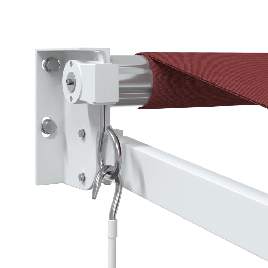 vidaXL Manual Retractable Awning Burgundy 300x250 cm