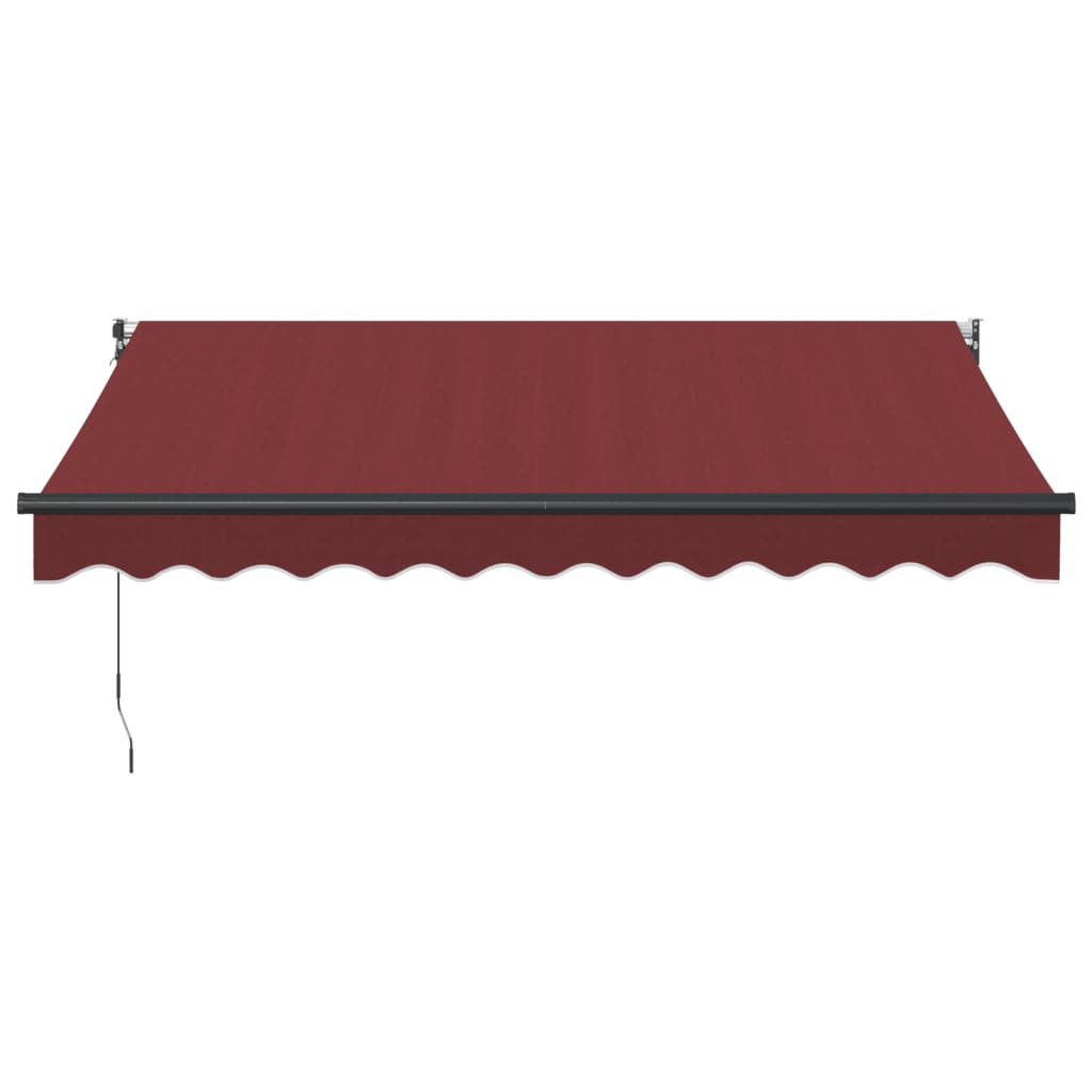 vidaXL Manual Retractable Awning Burgundy 300x250 cm