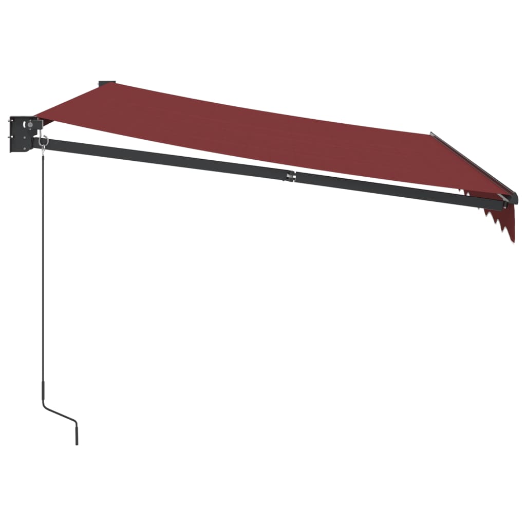 vidaXL Manual Retractable Awning Burgundy 300x250 cm